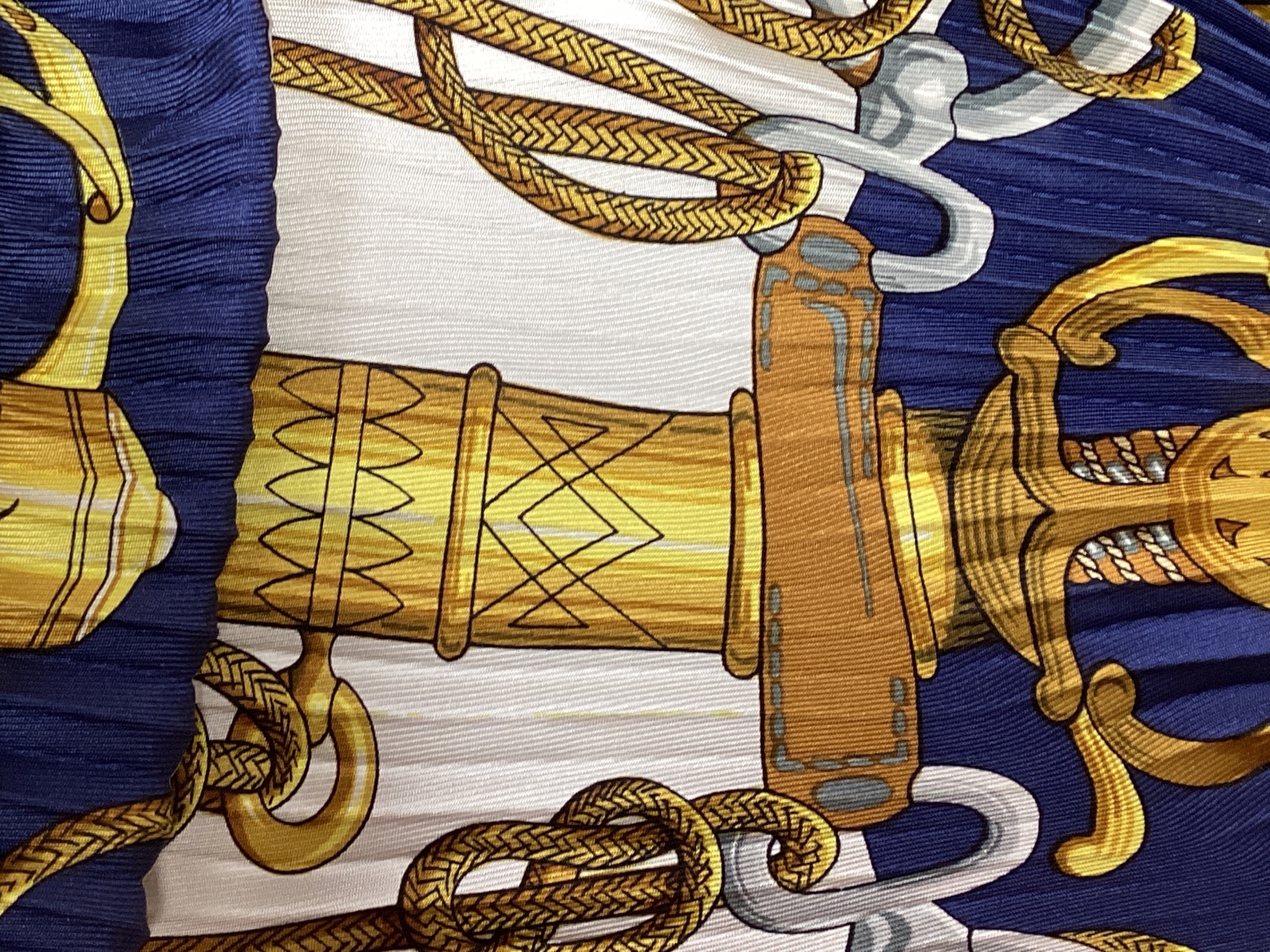 Six Hermes silk scarves